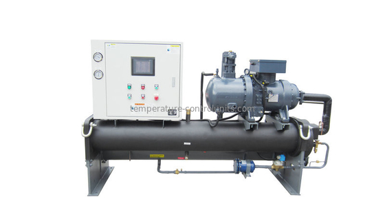 réfrigérateur refroidi à l'eau de la vis 22KW, machine de refroidissement partiellement enfermée